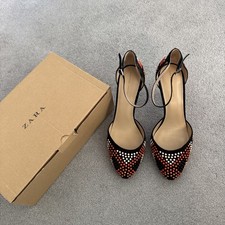 Zara Black Beaded Suede Ankle