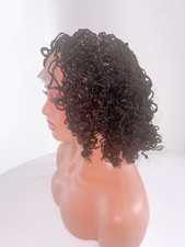 Curly Twist Black Braided Short Full Lace Frontal Synthetic Handmade Braid Wig