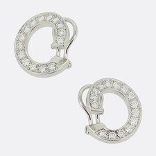 Chopard Diamond Hoop Earrings 18ct White Gold