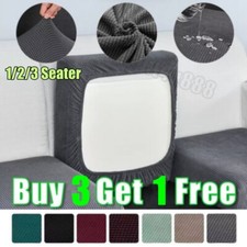1-3 Seater Sofa Cushion Covers Stretch Seat Slipcovers Couch Protective Cover UK