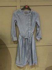 Laura Ashley Long Sleeved Denim Dress Size 8 Excellent Condition