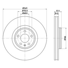 Mintex Vented Brake Disc fits
