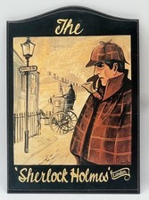 Sherlock Holmes Signia Miniature Pub Sign England London Tavern Brew Bar Vintage