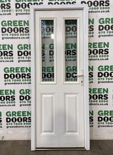 COMPOSITE FRONT DOOR WHITE EXTERNAL EXTERIOR CLEAR DOUBLE GLAZED PREOWNED USED