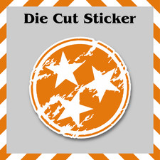 Tennessee Tri-Star Sticker, UT