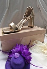 New rose gold block heel