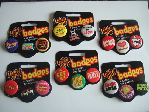 Cheeky novelty pin button - cheeky,