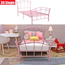 Pink Metal Bed Frame Single