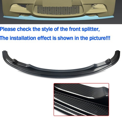 Carbon look front bumper lip - carbon,