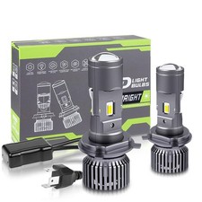 H4 Mini Bi-LED Projector Lens RHD Headlight Kit Bulbs 100W High/Low 6000K Bright