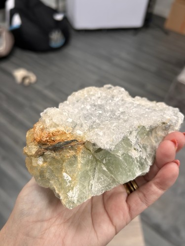 Rare clear quartz green - rare,