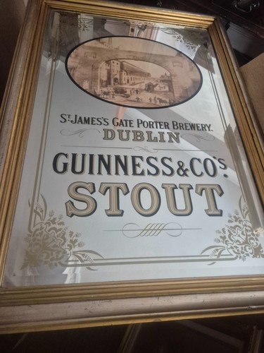 Pub mirror advertising - pub,