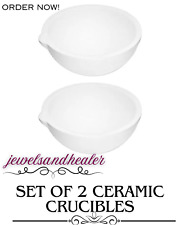 2Pc Ceramic Crucible Set 2" &