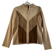 Vtg Small S Leather Patchwork