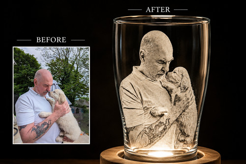 Personalised engraved photo