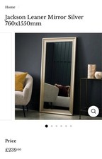 Jackson Leaner Mirror Silver 760x1550mm