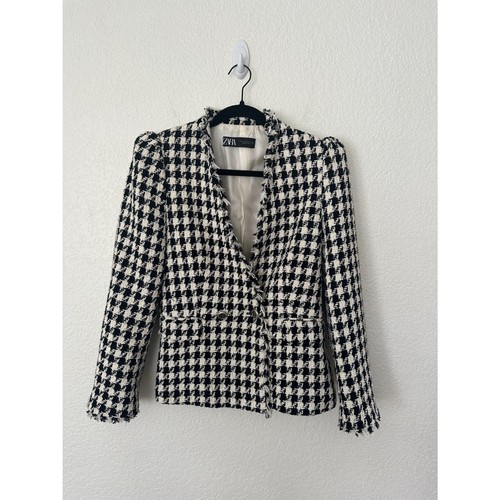 Zara black white tweed - zara,