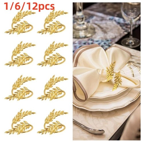 12pcs gold leaf napkin - gold,