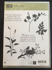 World of Dreams flowers bird nest verse Stampin' Up! wood mounted rubber stamps