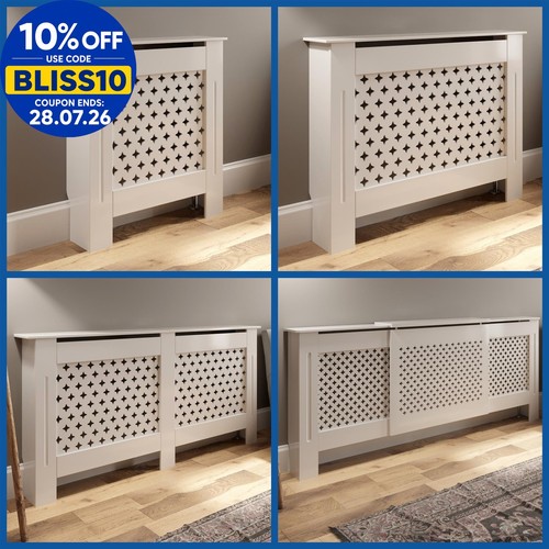 White radiator cover grill - white,