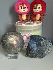 Crystal Bundle Sunset Labradorite Sphere Raw Blue Flash Rainbow FREE POSTAGE