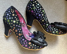Irregular Choice Shoes 37 UK 4 New Black Stars Bow