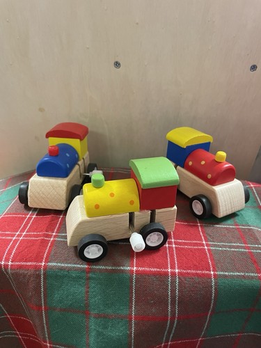 Wooden clockwork trains - wooden,
