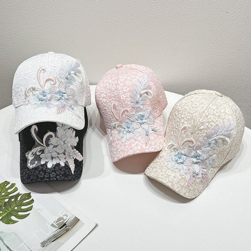 Lace flower baseball cap - flower, for
