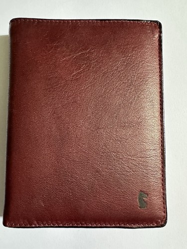 Brown leather wallet - brown,