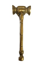 Vintage solid BRASS GAVEL Auctioneer hammer 14cm