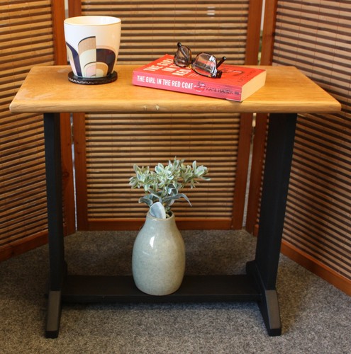 Oak topped side table - oak,