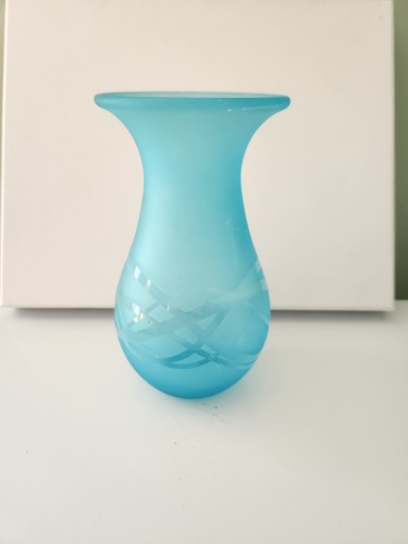 Bath aqua glass vase free - aqua,