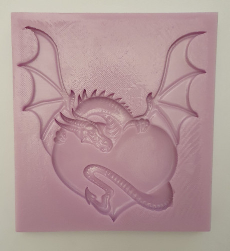 Large dragon heart - heart, silicone