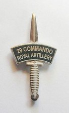 29 COMMANDO ROYAL ARTILLERY DAGGER LAPEL PIN OR WALKING STICK MOUNT