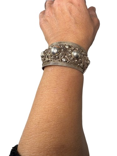 Siam sterling silver cuff - sterling,