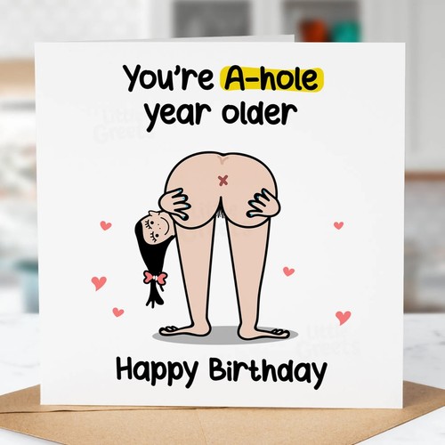 Funny rude birthday card - funny,