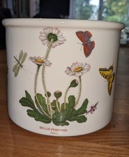 Portmerion Botanic Garden Pot) "Daisy Bellis Perennis" design 13cmH X 15.5cmW
