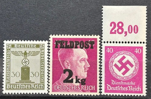 German stamps reich officials - german,