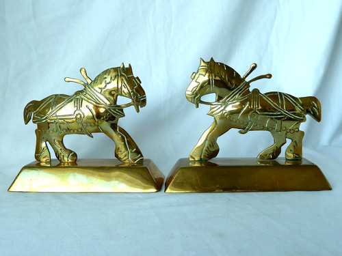 Pair victorian brass - victorian,