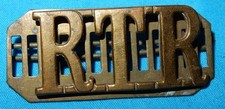 WW1 ERA RTR ROYAL TANK REGIMENT SHOULDER TITLE MILITARY BADGE WORLD WAR I
