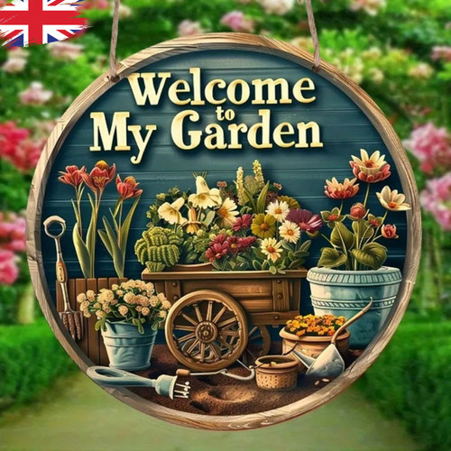 Welcome garden wooden - welcome, to