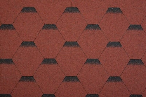 Red black hexagonal - black, roofing