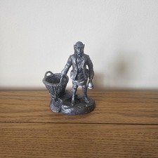 Vintage Franklin Mint Pewter Figurine 1977 "The Dustman" Cries Of Olde London