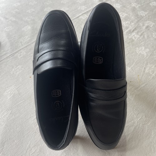 Girls clarkes black - clarkes, leather