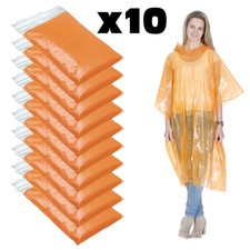 10 x Adult Rain Poncho -