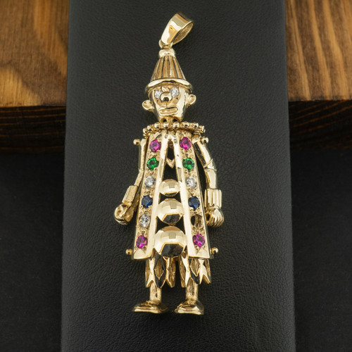 9ct yellow gold - yellow, clown