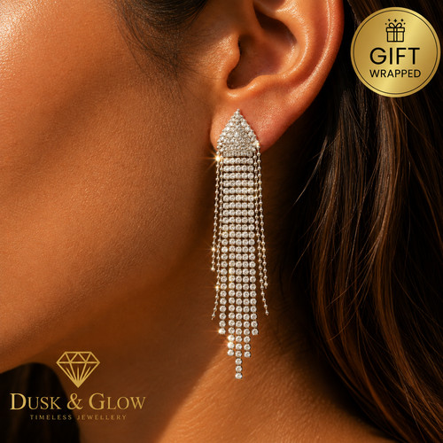 Stunning silver waterfall drop - silver,