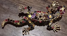 2⅝" Lizard Gecko Pin Brooch