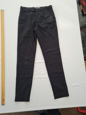 Mens Trousers Primark Size 28 Slim Fit Pockets Black 1770
