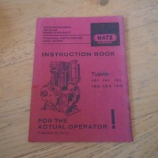 HATZ Diesel Engine E80 E85 E89 G FG Instruction Book ENGLISH Handbook MANUAL